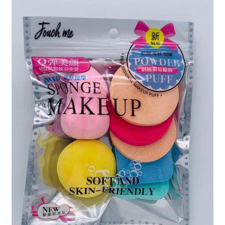 Beautious Makeup Sponges Pack of 6 Beauty Blending Sponges Cosmetic Powder Puff Facial Makeup Soft Sponges Random Colors & Shapes-Cosmetic Sponges